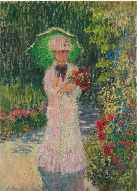 "Camille à l'ombrelle verte", Claude Monet
