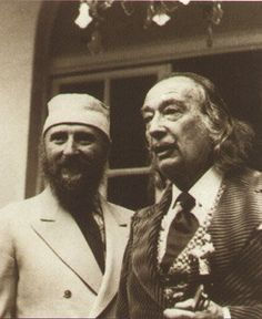 Ernst Fuchs and Salvador Dalí in Barcelona 1974.