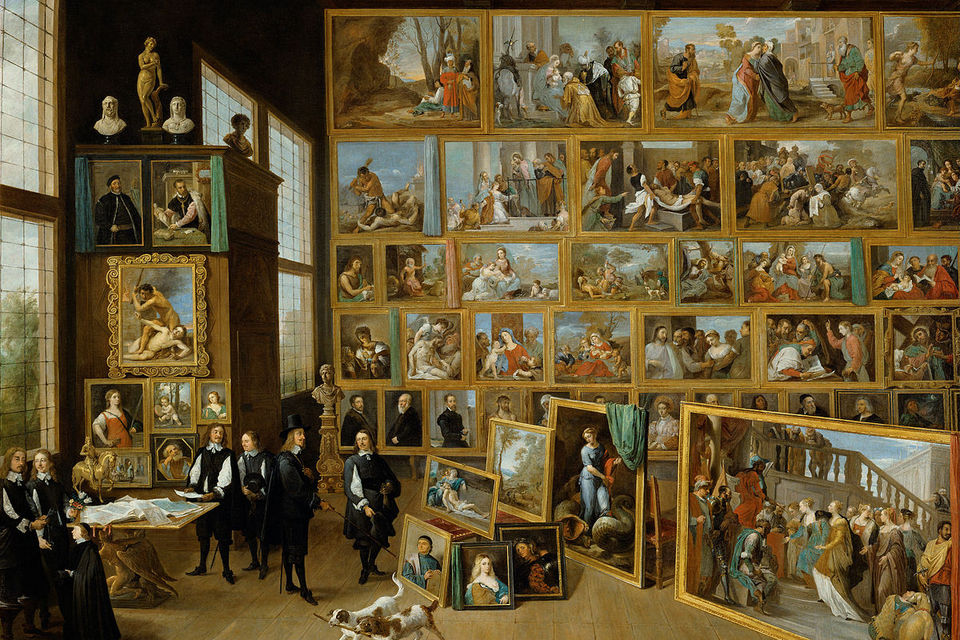 Visita del archiduque Leopoldo Guillermo a la galería de Cornelis van der Geest (1650), David Teniers the Younger.
