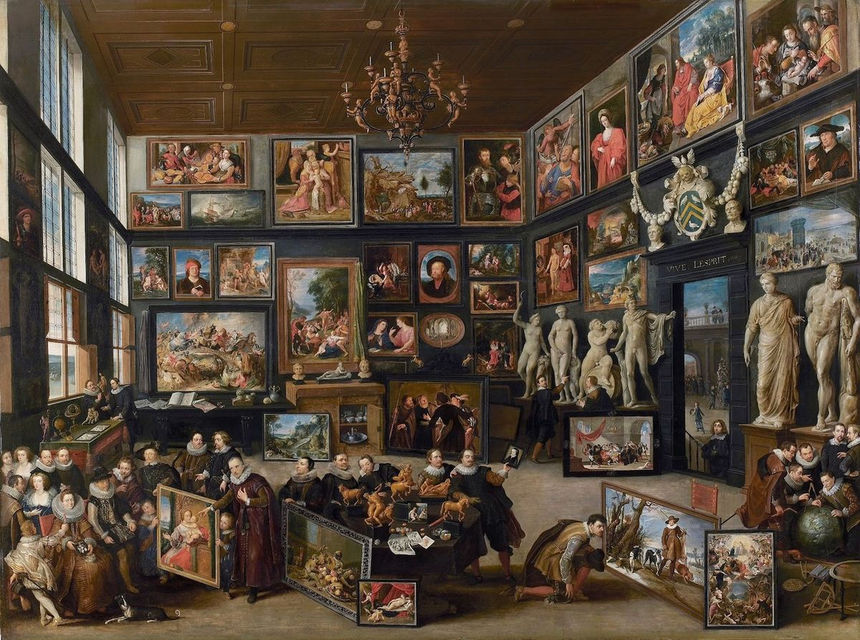El Gabinete de Cornelis van der Geest (1628), Willem van der Haecht, Rubenshuis (Antwerp). 