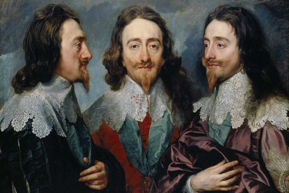 Triple retrato de Carlos I (1635), Anton van Dyck, Castillo de Windsor (Reino Unido).