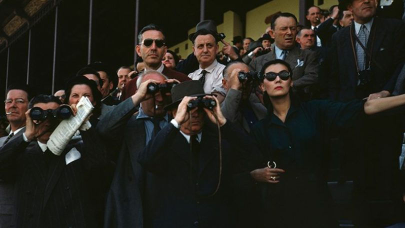 Robert Capa, [Spectators at the Longchamp Racecourse, Paris], ca. 1952. © Robert Capa/International Center of Photography/Magnum Photos