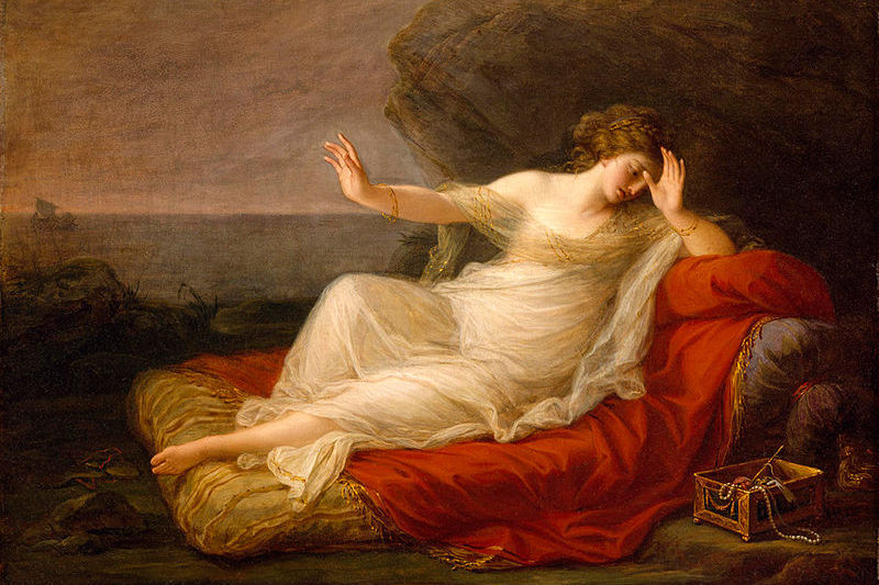 Ariadna abandonada por Teseo (1774), Angelika Kauffmann, Museo de Bellas Artes (Houston). 