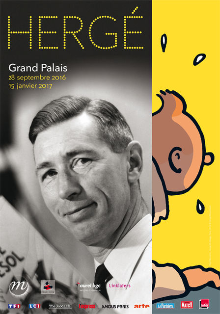 Affiche Rmn-Grand Palais / Photo Paul Nemerlin, Hergé © Adagp, Paris, 2016 © Hergé-Moulinsart. 