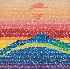 Alma Thomas. Apollo 12 "Splash Down", 1970 Acrylic and graphite on canvas, 50 1/4 × 50 1/4 in. Courtesy Michael Rosenfeld Gallery LLC, New York, NY