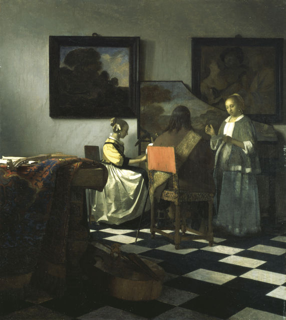 El concierto (c. 1664), Johannes Vermeer. Whereabouts unknown since it was stolen in 1990.