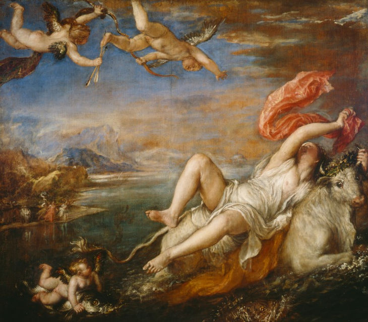 El rapto de Europa (1560 - 62), Titian, ISG Museum (Boston).
