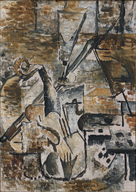 Georges Braque (Argenteuil-sur-Seine, France, 1882–Paris, 1963) Violín y arco (Violon et archet), 1911 Oil on canvas 46 x 33 cm Hermann und Margrit Rupf-Stiftung, Kunstmuseum Bern © Georges Braque, VEGAP, Bilbao, 2016.