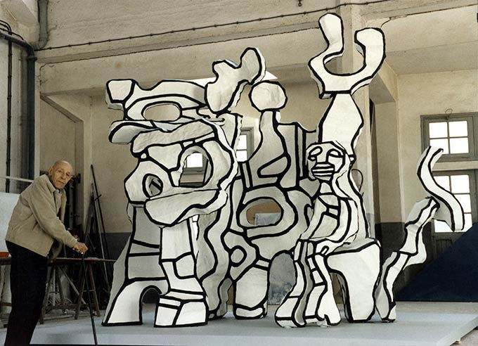 Site à l'homme assis (1984), Jean Dubuffet.