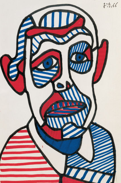 Autorretrato II (1966), Jean Dubuffet.