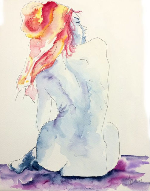 Figura azul II, Magdalena Weber.