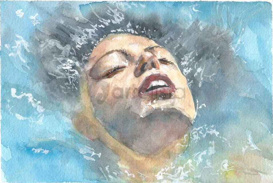 Ofelia en la piscina, Marcos Cortés.