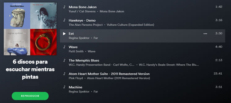 La Playlist definitiva para escuchar mientras pintas