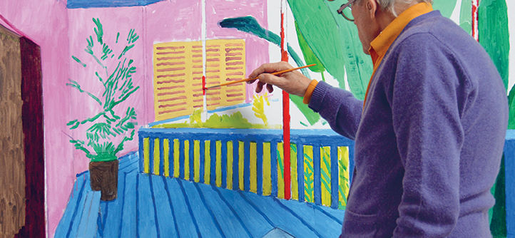 El pintor inglés David Hockney y la revisión de la acuarela