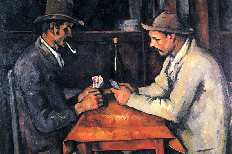 Los jugadores de cartas. Hacia 1893. Paul Cézanne