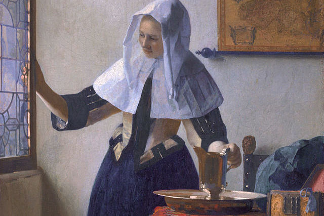 Mujer con una jarra de agua. Hacia 1662. Johannes Vermeer
