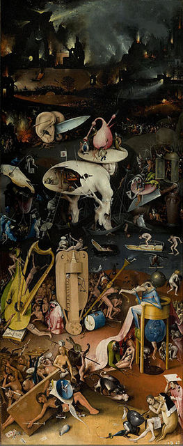El infierno (El jardín de las Delicias) 1500- 1505. El Bosco