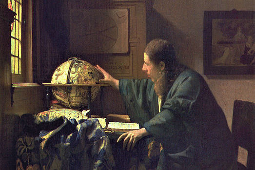 El Astrónomo. Around 1668. Johannes Vermeer. Confiscated in 1940, it was one of Hitler's most prized paintings