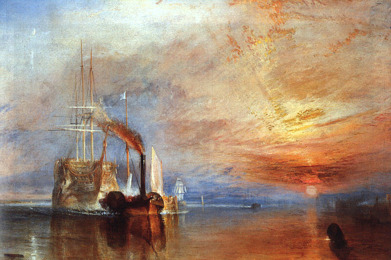 El Temerario remolcado a dique seco. 1838. William Turner
