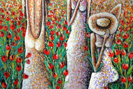 Entre flores. Antonio Pérez Bornot