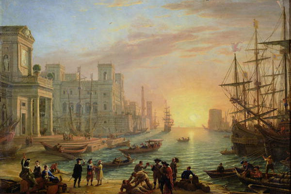 Puerto al atardecer. 1639. Claudio de Lorena