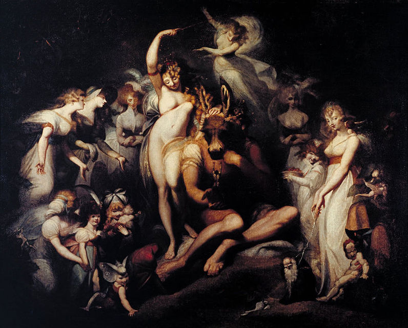 Titania y Bottom. Hacia 1790. Johann Heinrich Füssli