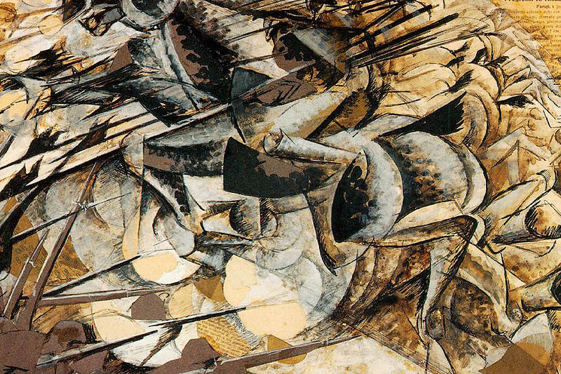 Carga de las lanzas. 1915. Umberto Boccioni