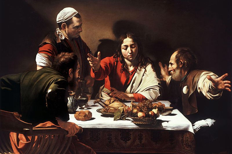 La cena de Emaús. 1601. Caravaggio. La Sociedad Rembrandt certificó como auténtico y compró por 170.000 dólares la versión de este cuadro que Van Meegeren pintó y firmó como Vermeer