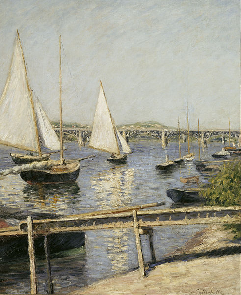 Veleros en Argenteuil. Hacia 1888. Gustave Caillebotte