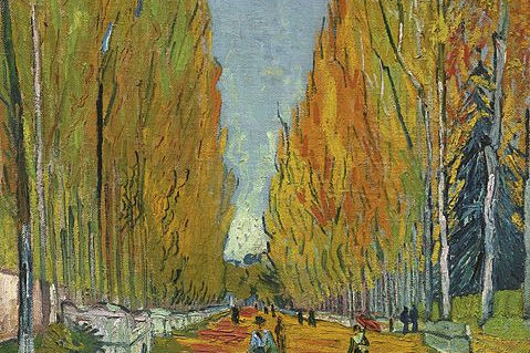 La avenida de los Alyscamps. 1888. Vincent van Gogh