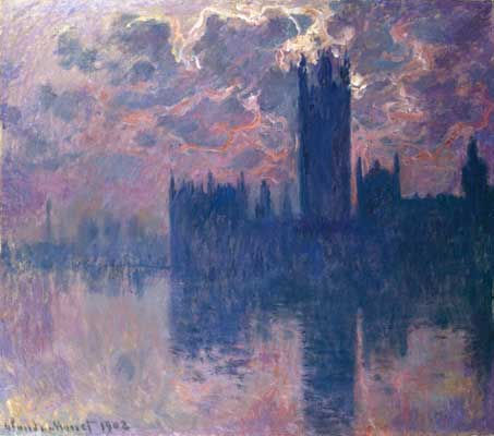 Parlamento de Londres, puesta de sol. 1900-1901. Claude Monet