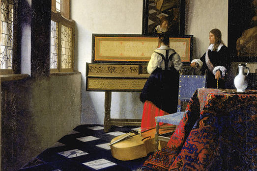 La lección de música. Hacia 1660. Johannes Vermeer