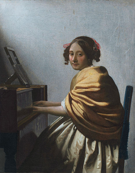 Joven sentada tocando el virginal. Hacia 1670- 1672. Johannes Vermeer