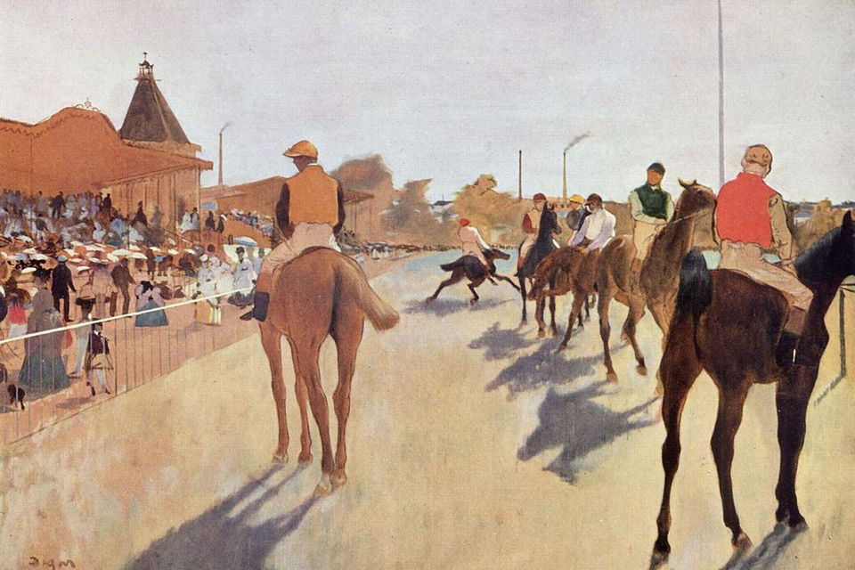 El desfile o Caballos ante las gradas. 1866- 1868. Edgar Degas