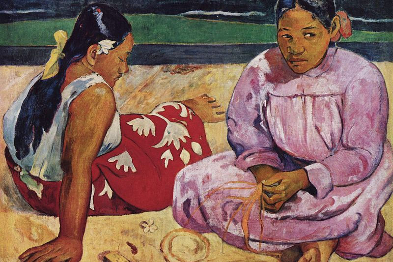 Mujeres de Tahití (En la playa). 1891. Paul Gauguin