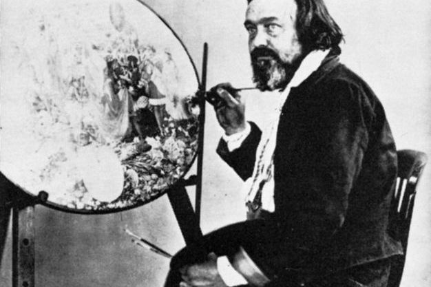 Richard  Dadd en una fotografía de Henri Henring hacia 1856