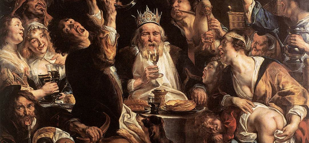 Jordaens: the monarch's drunkenness at the feast