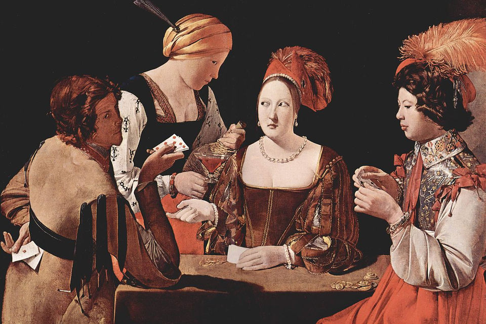El tramposo del as de diamantes. 1630. George de La Tour.