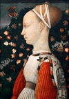 Pisanello: portrait of a princess and three butterflies