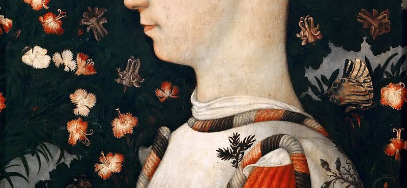 Pisanello: retrato de una princesa y tres mariposas