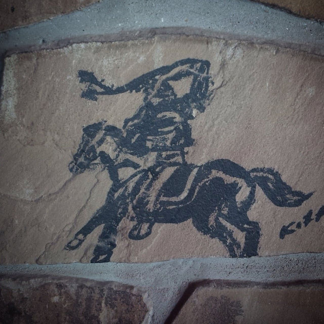 My grandfather's commission in India ink. The signature says “kiti”, the nickname I've had all my life 